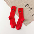 Novelty Food Print Crew Socks – Funny Cartoon Cotton Socks for Casual Wear