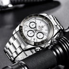BENYAR Stainless Steel Chronograph Watch – Luxury Quartz for Men