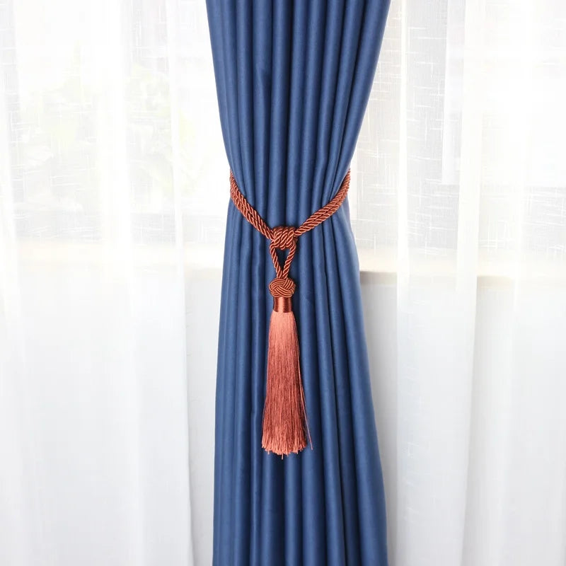 Handmade Tassel Curtain Tieback – Decorative Drapery Holdback for Home Decor