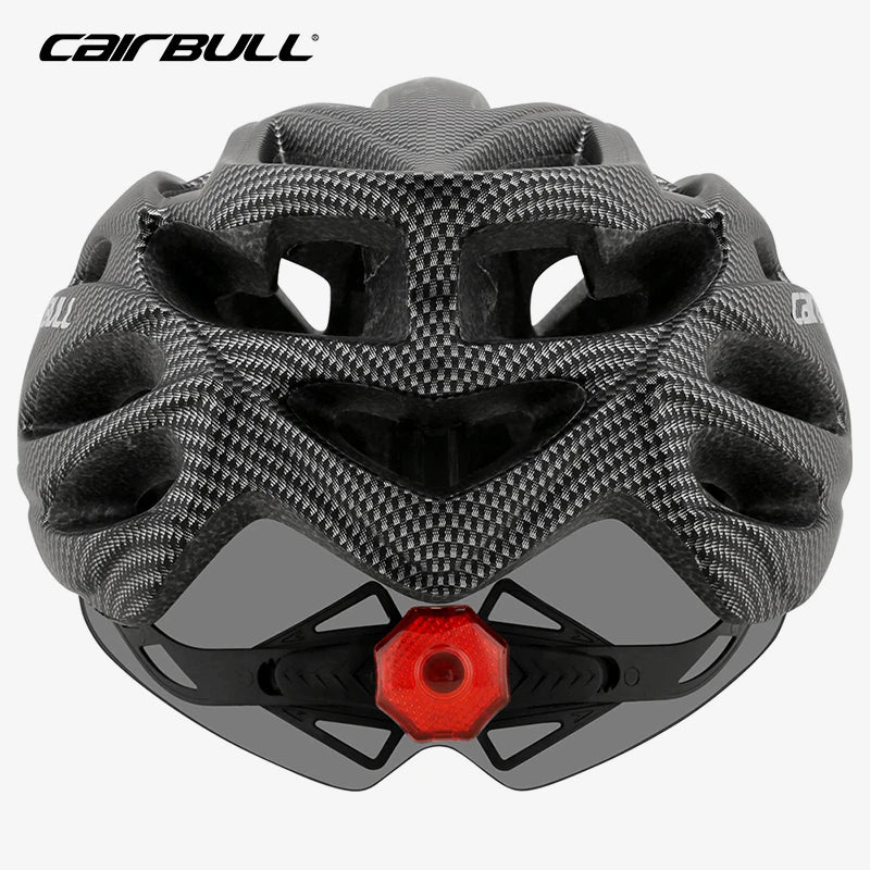 Adjustable Cycling Helmet – LED Light Visor for Road and Mountain Bike