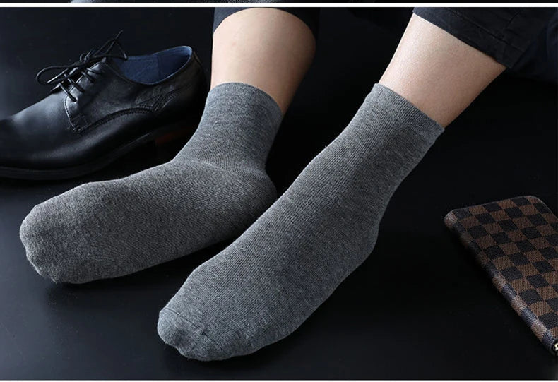 Cotton Blend Business Socks – Soft Breathable Footwear for Men Size 6.5-14