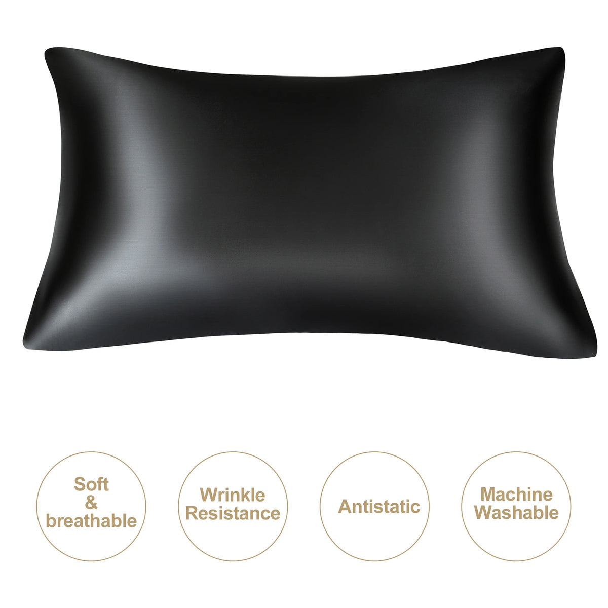 Mulberry Silk Pillowcase – Queen Standard Satin Sleep Case for Hair and Skin