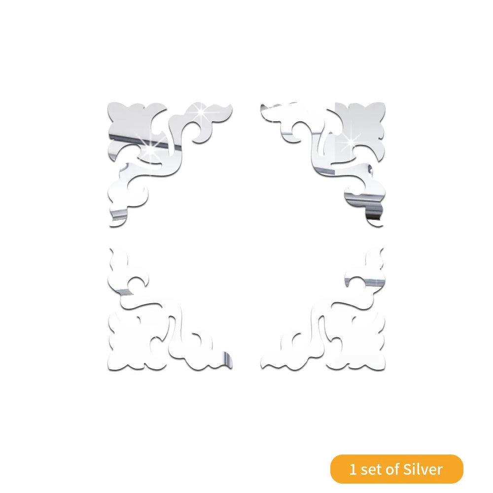 3D Acrylic Mirror Wall Decals – Self-Adhesive Geometric Decor for Home Interior