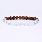 Lava Stone and Wood Bead Bracelet – 8mm Tibetan Buddha Jewelry for Men and Women