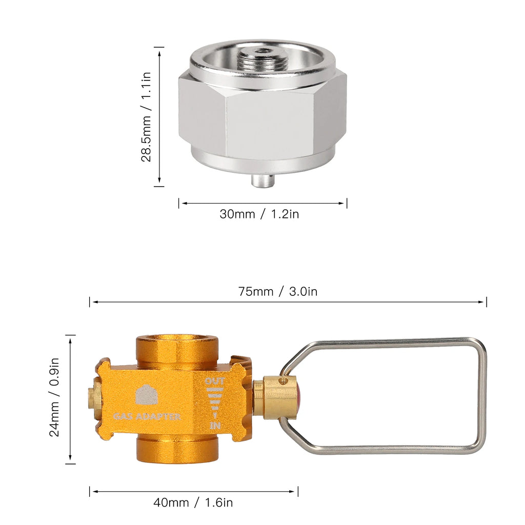 Gas Tank Conversion Adapter – Refill Valve for Camping Hiking and Fishing