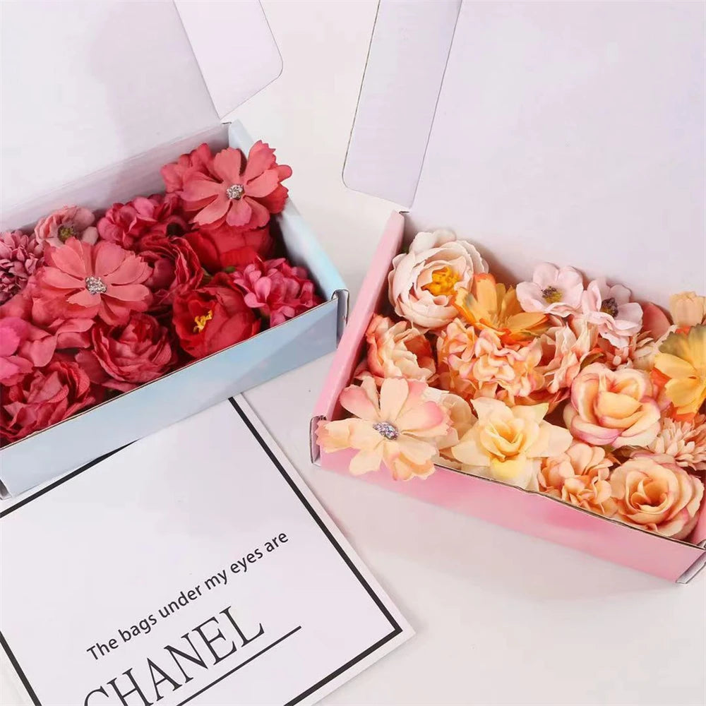 Artificial Flower Heads – Silk Craft Supplies for Wedding Home Decoration