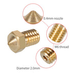 3D Printer Nozzle – Brass M6 Thread for 1.75mm and 3mm Filament