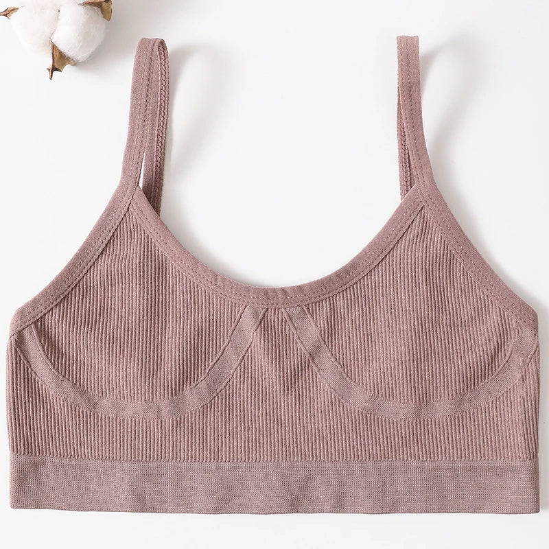 Seamless Push Up Bra – Soft Low Back Crop Top for Everyday Comfort