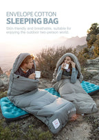 Ultralight Winter Sleeping Bag – Waterproof Hooded Gear for Outdoor Camping