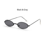 Retro Small Oval Sunglasses – UV400 Gradient Mirror Shades for Festival Wear