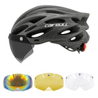 Adjustable Cycling Helmet – LED Light Visor for Road and Mountain Bike