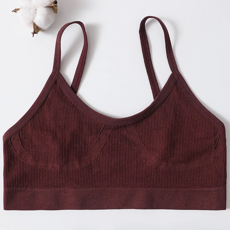 Seamless Push Up Bra – Soft Low Back Crop Top for Everyday Comfort