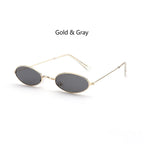 Retro Small Oval Sunglasses – UV400 Gradient Mirror Shades for Festival Wear