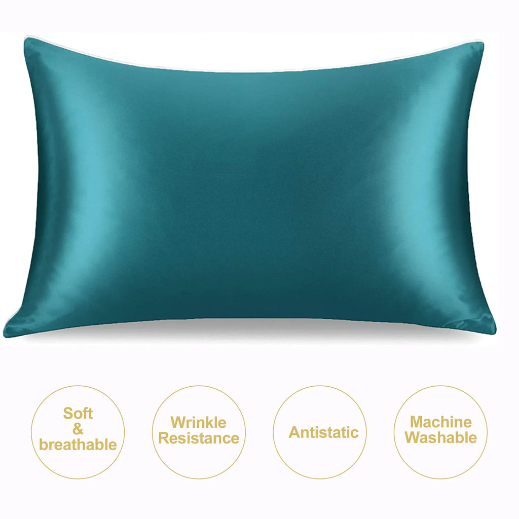 Mulberry Silk Pillowcase – Queen Standard Satin Sleep Case for Hair and Skin