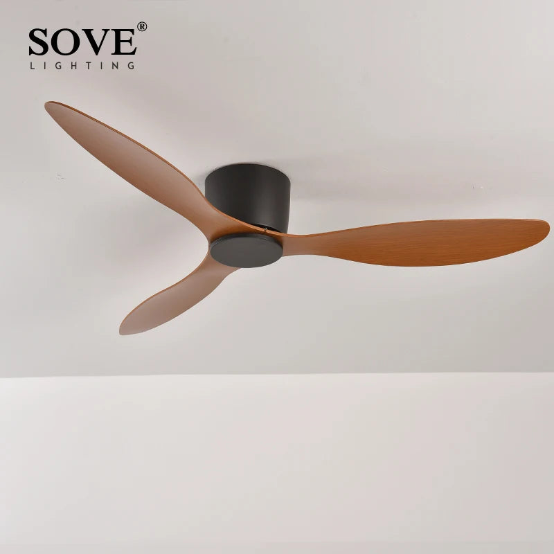 Modern DC Motor Ceiling Fan – Low Profile Minimalist for Home Decor