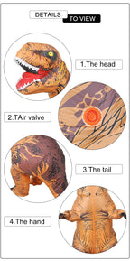 Inflatable T-Rex Costume – Dinosaur Mascot Suit for Kids and Adults