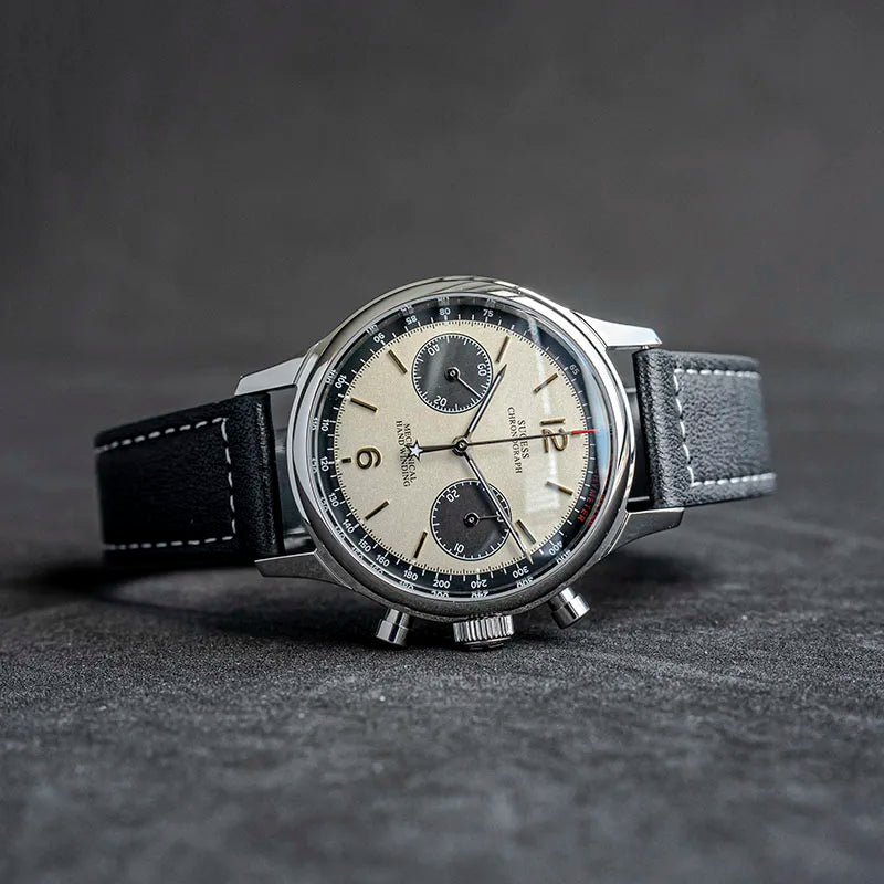 Sugess 1963 Mechanical Chronograph Watch – Sapphire Pilot Style for Men