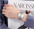 Rose Gold Stainless Steel Watch – Japan Quartz Waterproof for Ladies