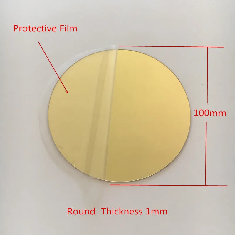 Round Acrylic Mirror Wall Stickers – 100mm Decorative Adhesive Home Decor
