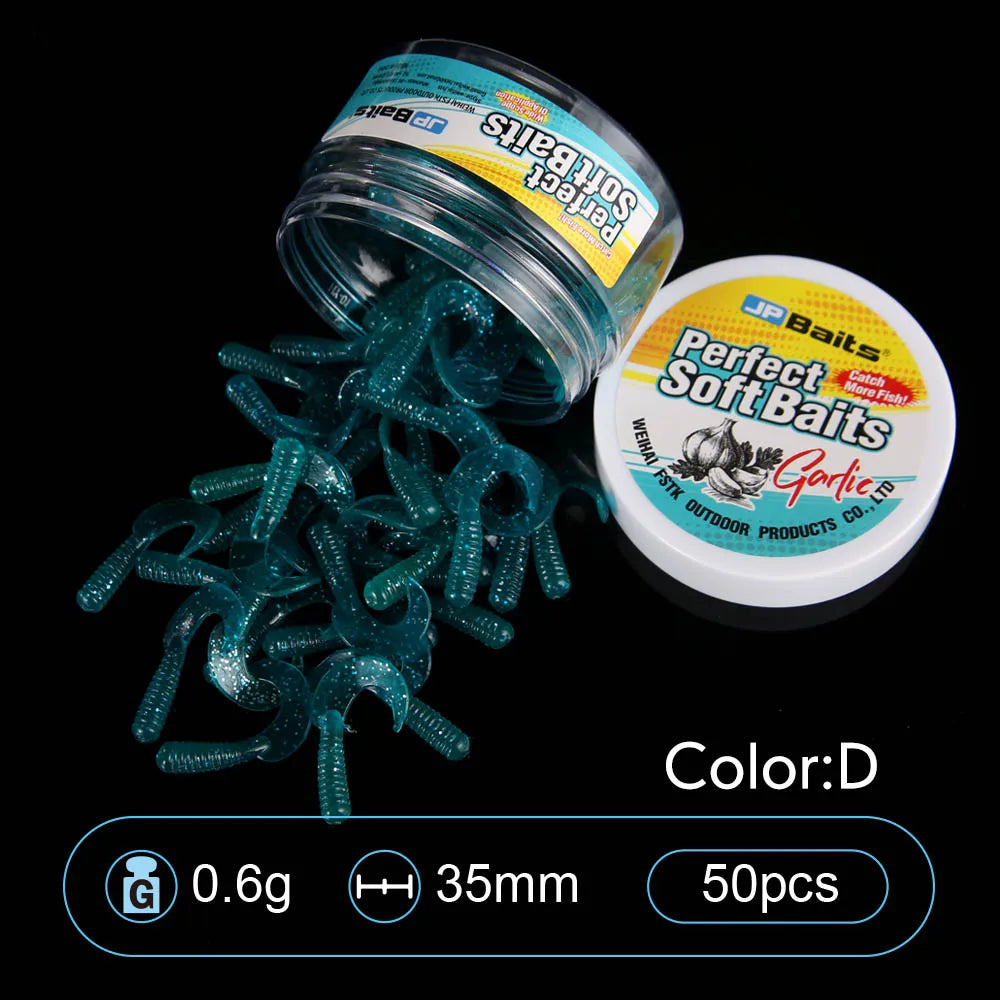 Luminous Rubber Worm Baits – 35mm Soft Swimbait for Freshwater Bass Fishing