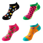 Avocado Cotton Boat Socks – Funny Fruit Pattern for Men and Women