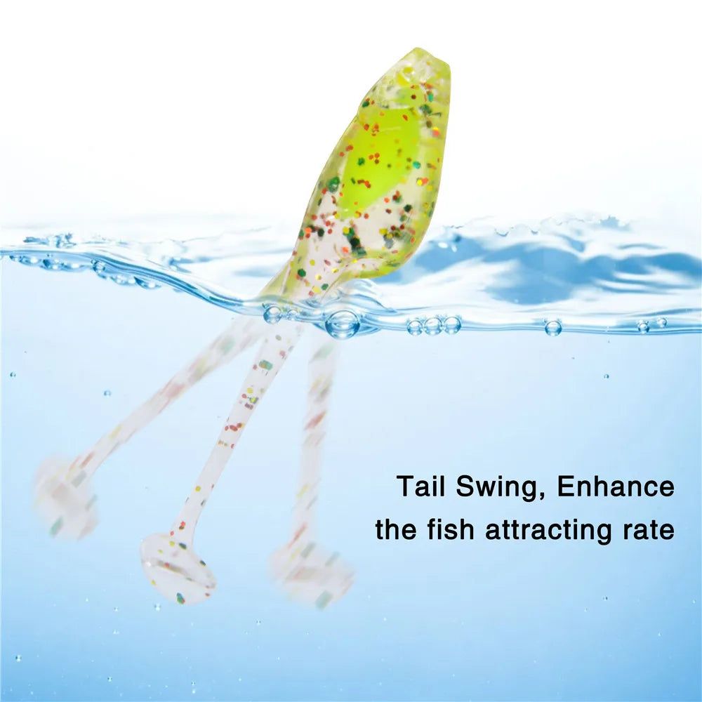Luminous Silicone Fishing Lures – 5cm Floating Swimbaits for Trout Fishing