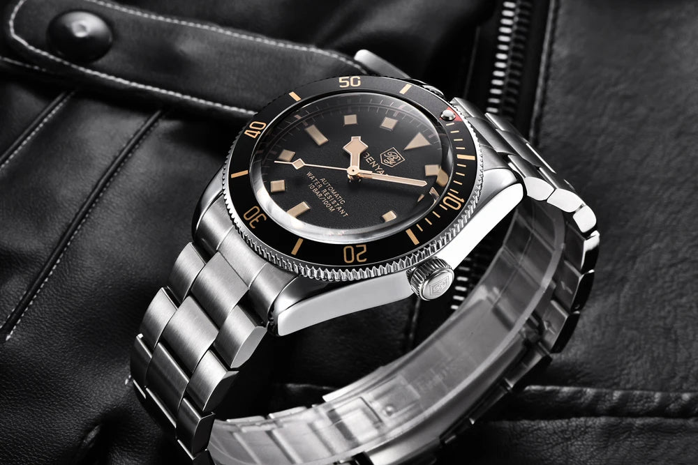 Automatic Mechanical Wristwatch – Stainless Steel for Business Men