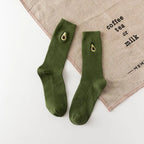 Novelty Food Print Crew Socks – Funny Cartoon Cotton Socks for Casual Wear