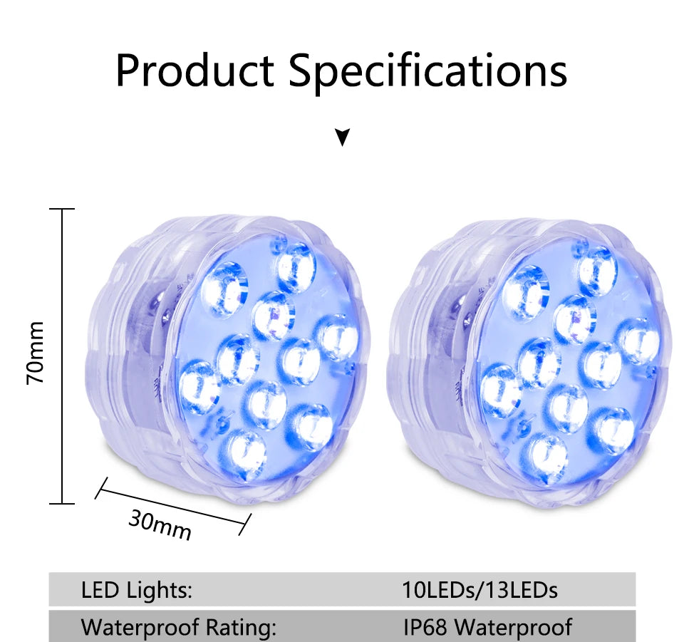 RGB Underwater LED Light – Remote Controlled Lamp for Swimming Pools and Aquariums