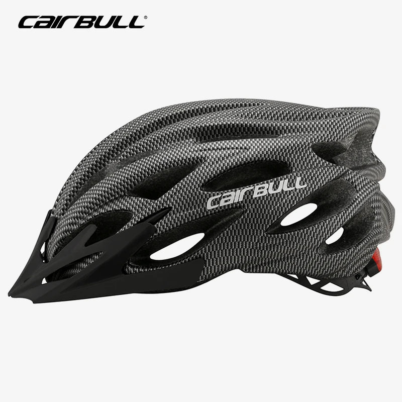 Adjustable Cycling Helmet – LED Light Visor for Road and Mountain Bike