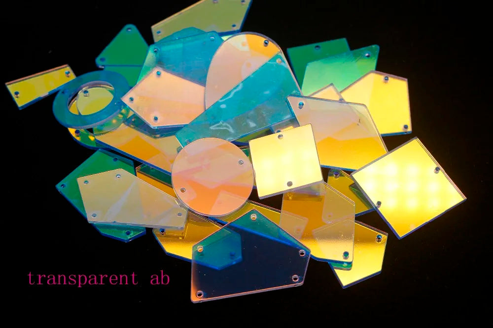 Acrylic Mirror Flat Back Beads – Sew-On Rhinestones for Clothing Embellishment