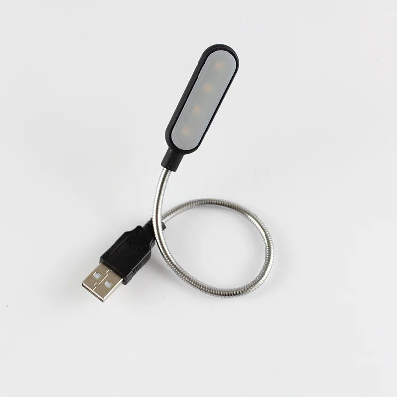 Portable 4 LED Book Lamp – USB Rechargeable Light for Reading and Travel
