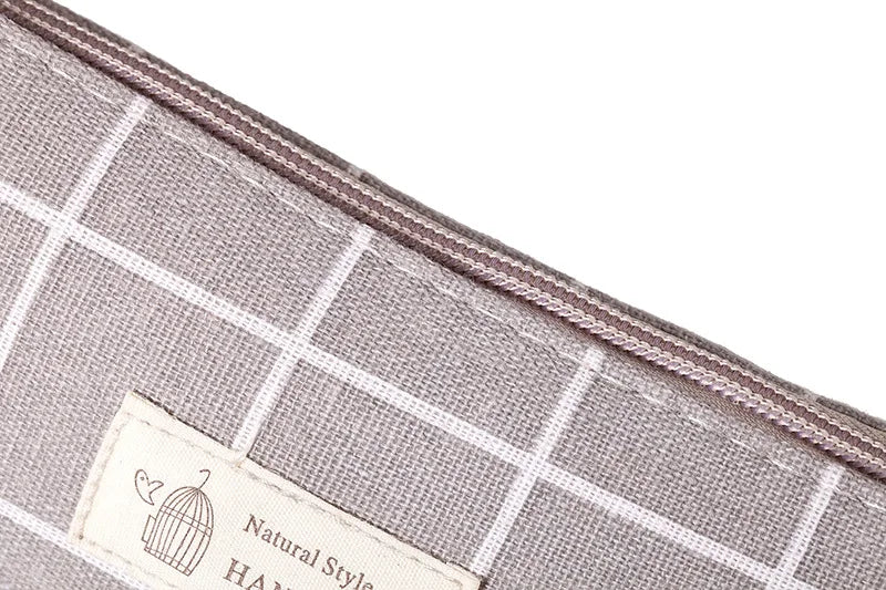 Small Canvas Makeup Bag – Portable Cosmetic Organizer for Travel Toiletry