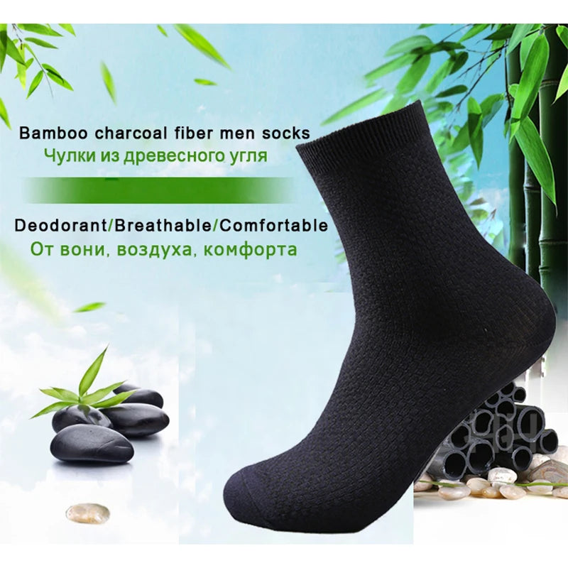 Bamboo Fiber Compression Socks – Men's Business Casual Dress for Comfort