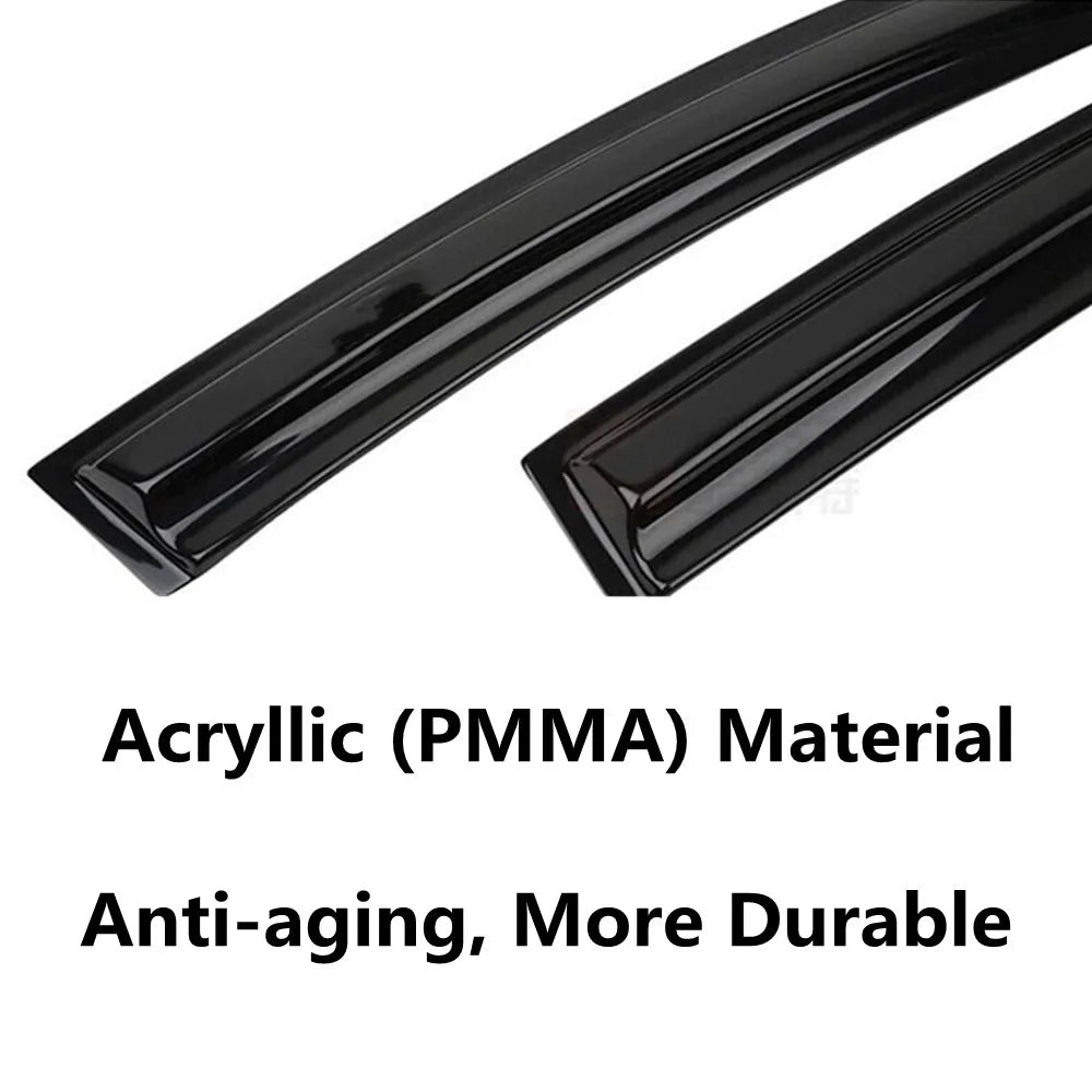 Window Deflector Set – Rain and Sun Guards for Toyota Highlander 2008-2013