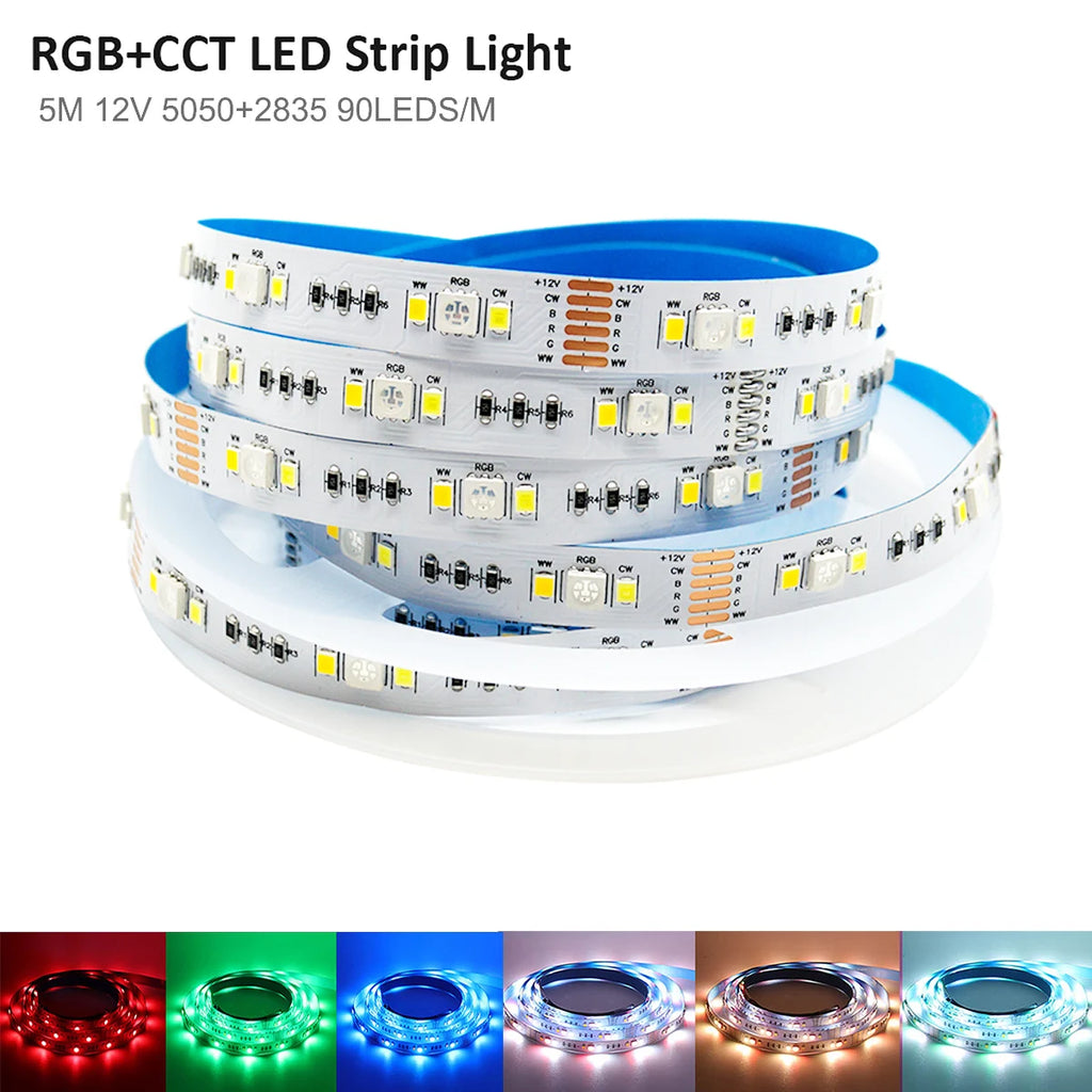 RGBCCT LED Strip Light – Waterproof Flexible Lighting for Home Decor