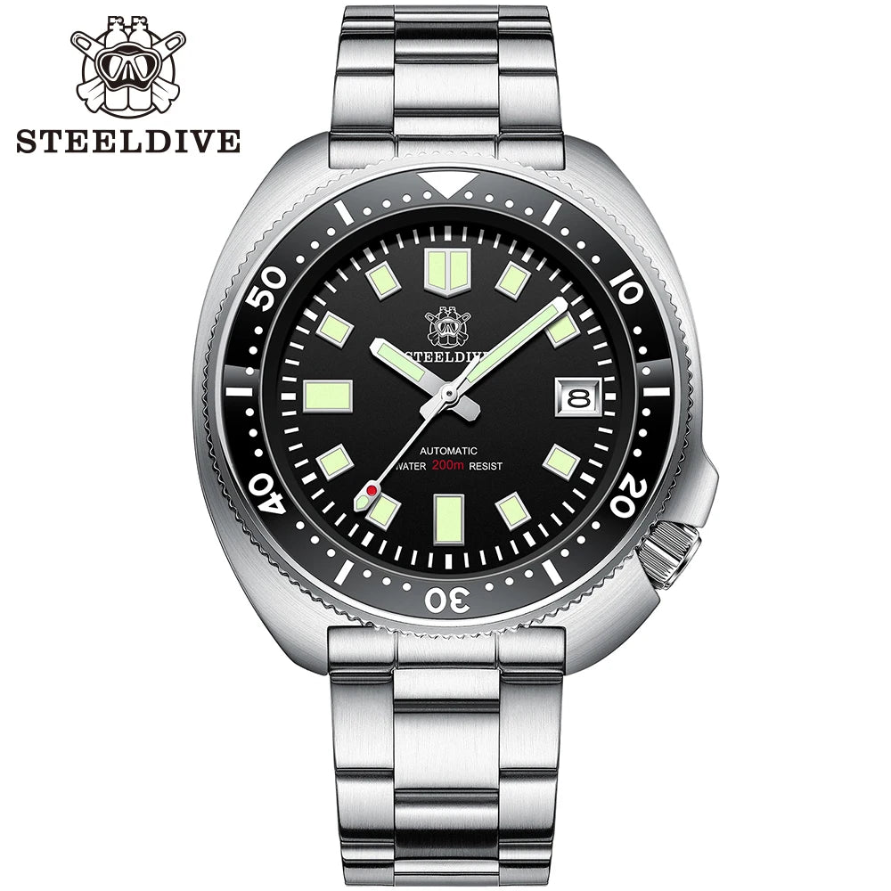 Steeldive NH35 Automatic Dive Watch – 200M Waterproof Turtle for Scuba Diving