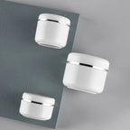 Refillable White Plastic Cosmetic Jar – Travel Size Container for Skincare