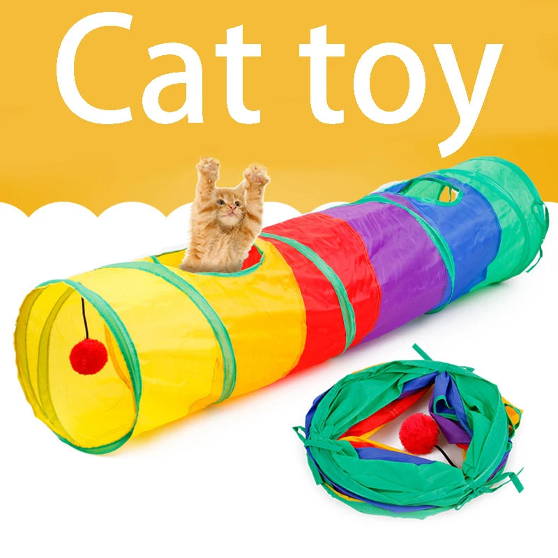 Collapsible Cat Tunnel – Interactive Pet Play Tube for Indoor Exercise