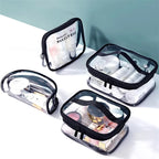 Transparent PVC Cosmetic Bag – Waterproof Makeup Organizer for Travel Toiletries