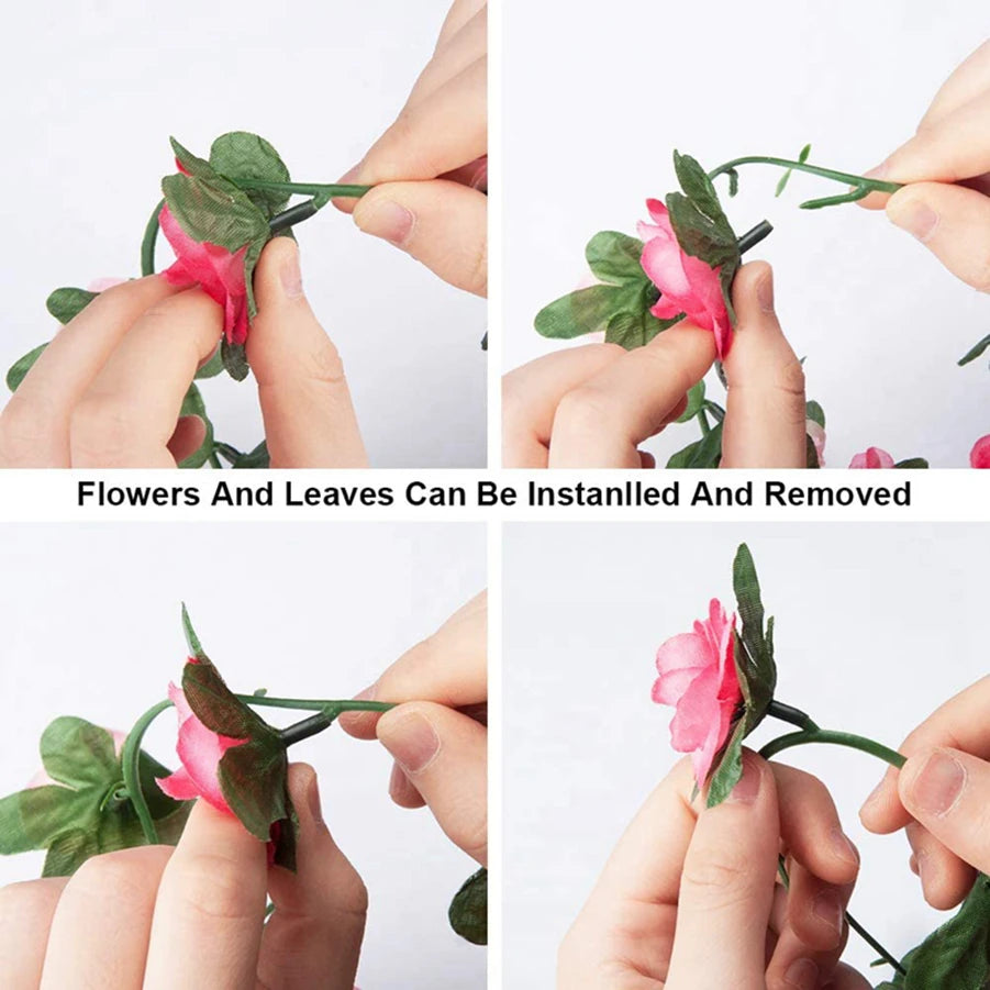 Artificial Rose Rattan Vine – 250CM Floral Garland for Wedding Home Decor