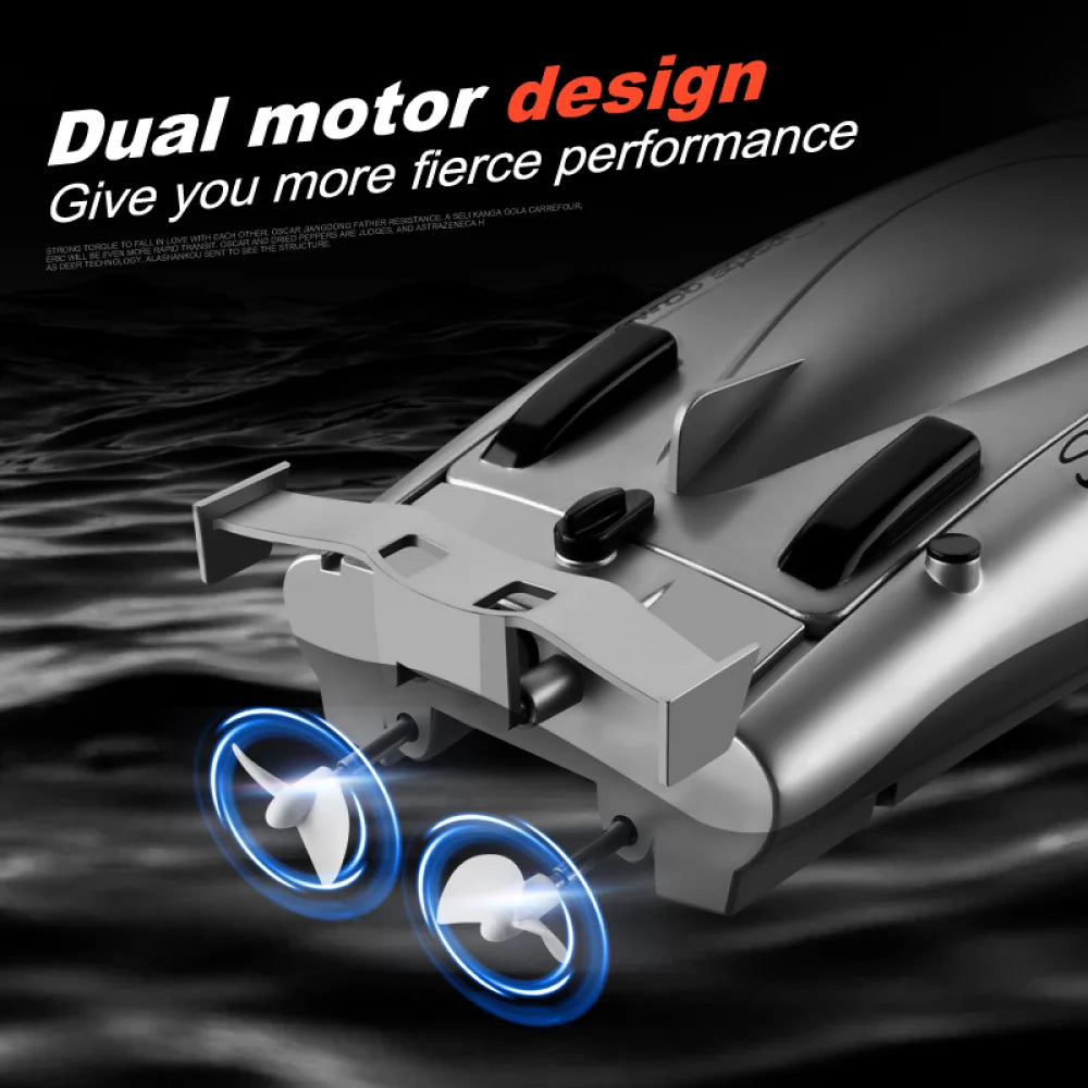High Speed RC Racing Boat – 2.4G Dual Motor Watercraft for Kids
