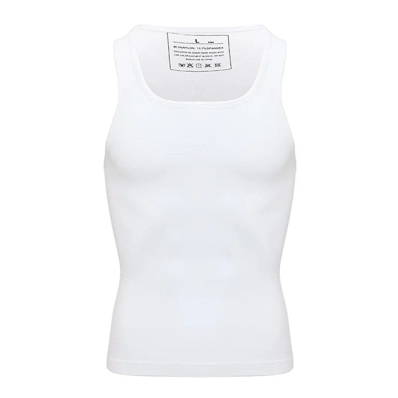 Compression Tank Top – Abdomen Slimming Body Shaper for Gynecomastia Support
