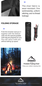 Folding Camping Chair – Portable Outdoor Seat for Fishing and Beach Travel