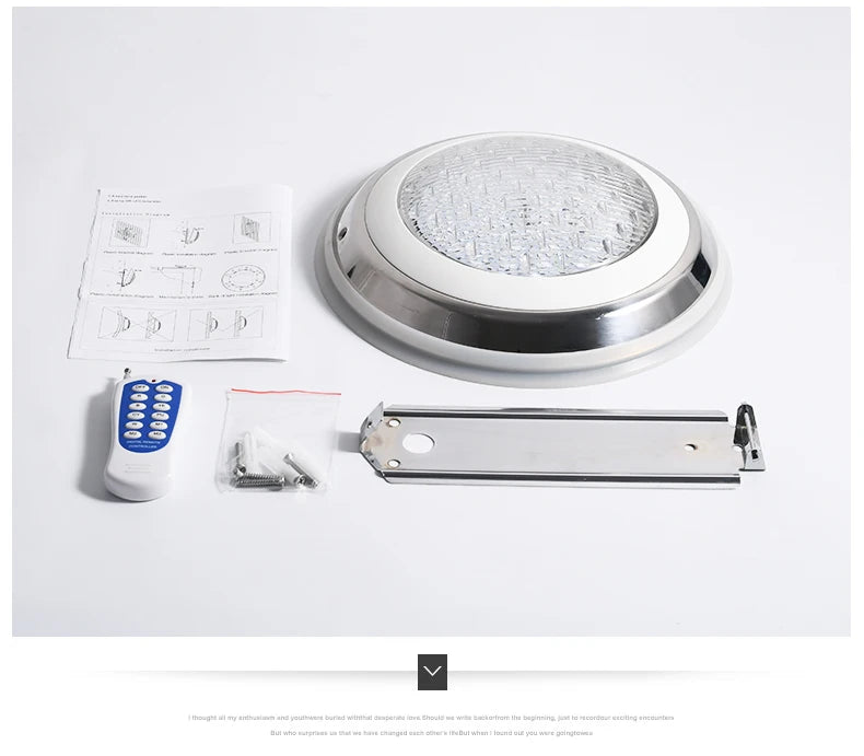 RGB LED Swimming Pool Lamp – Stainless Steel Waterproof Light for Underwater