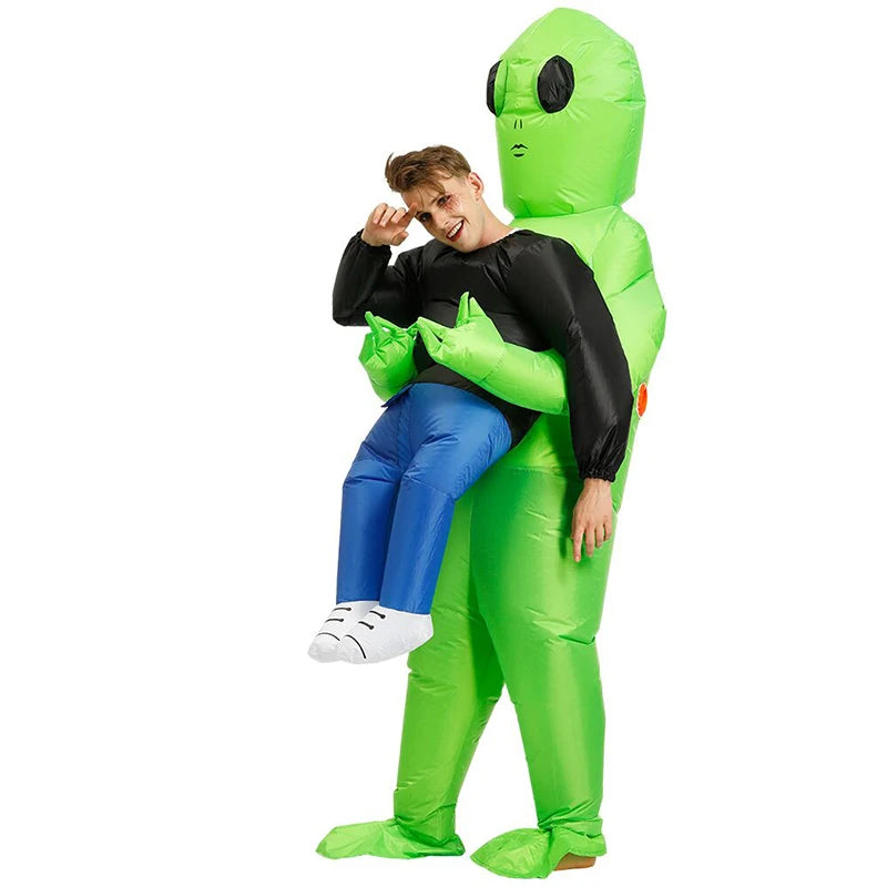 Inflatable Alien Monster Suit – Green Cosplay Costume for Adult Parties
