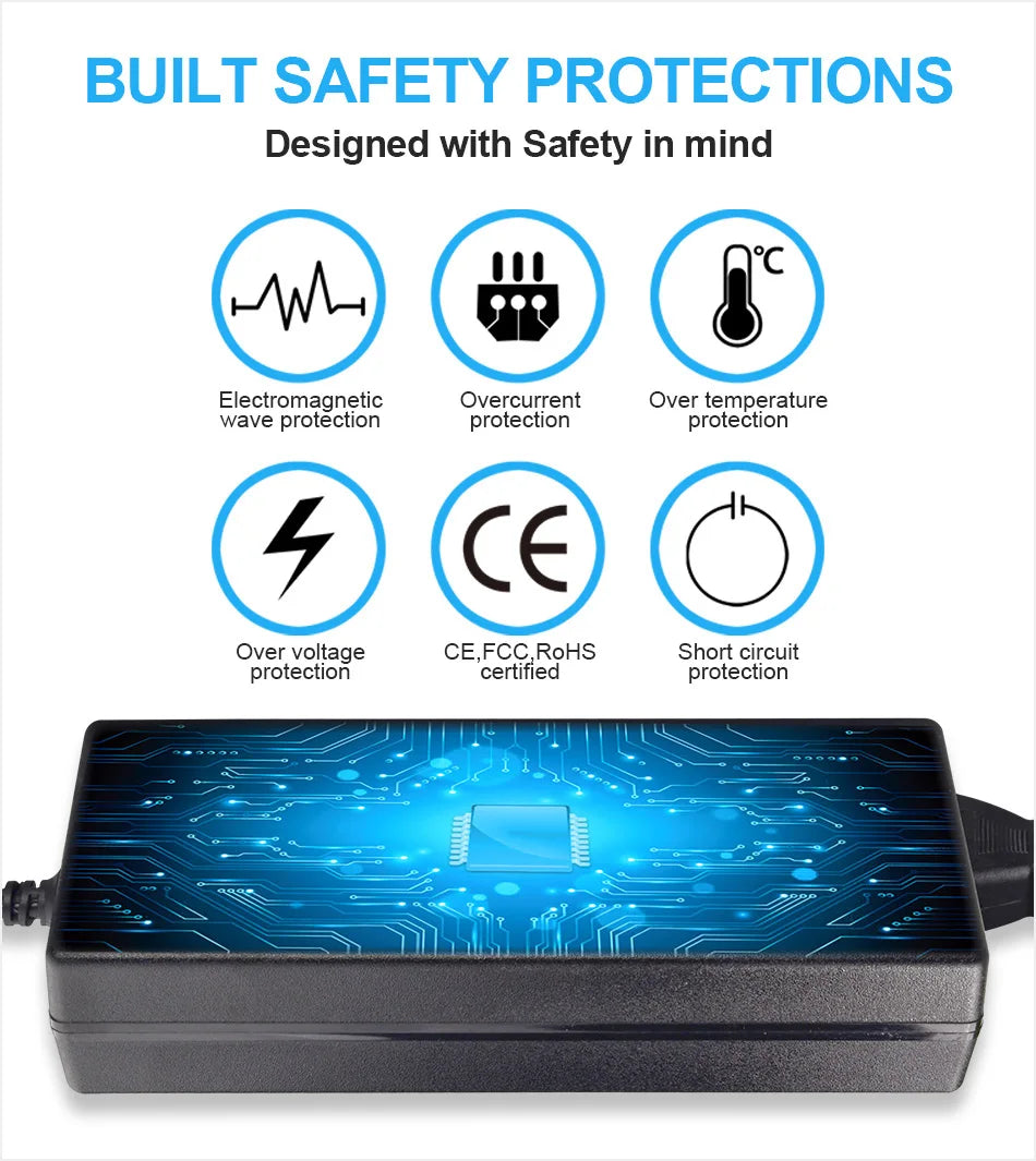 Universal LED Power Supply Adapter – Multi-Voltage Transformer for CCTV