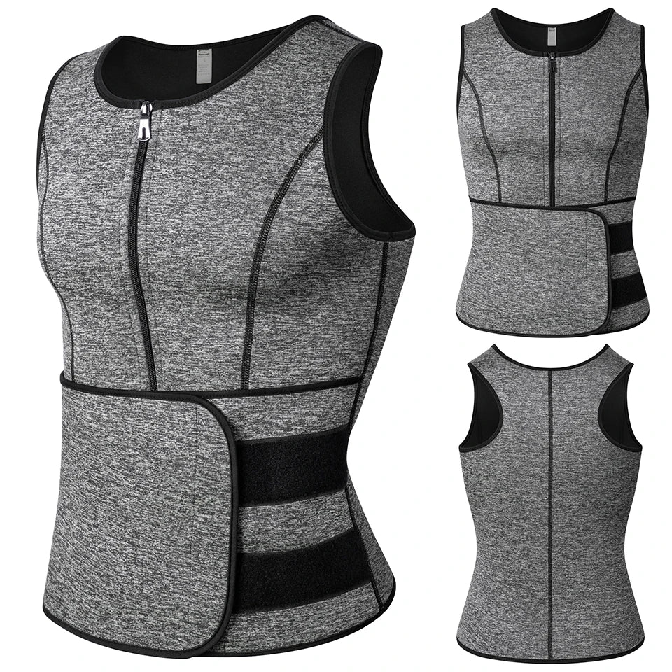 Men Sweat Sauna Vest – Neoprene Body Shaper for Gym Weight Loss