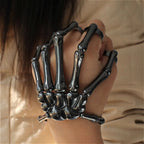 Skeleton Hand Bracelet – Adjustable Gothic Skull Bangle for Halloween Cosplay