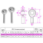 Fisheye Ball Bearing Rod Ends – M3 M4 Female Thread for 3D Printer Parts
